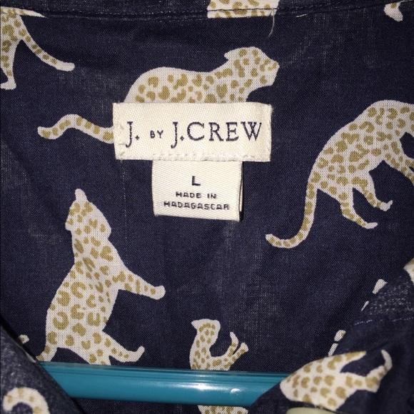J Crew Factory lion shirt Large EUC - Picture 2 of 3